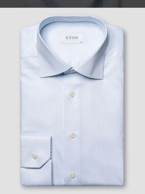 Eton Pinstripe Dress Shirt